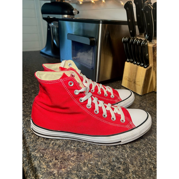 Converse Chuck Taylor Hi-Top Sneakers Bright Red - Picture 5 of 9